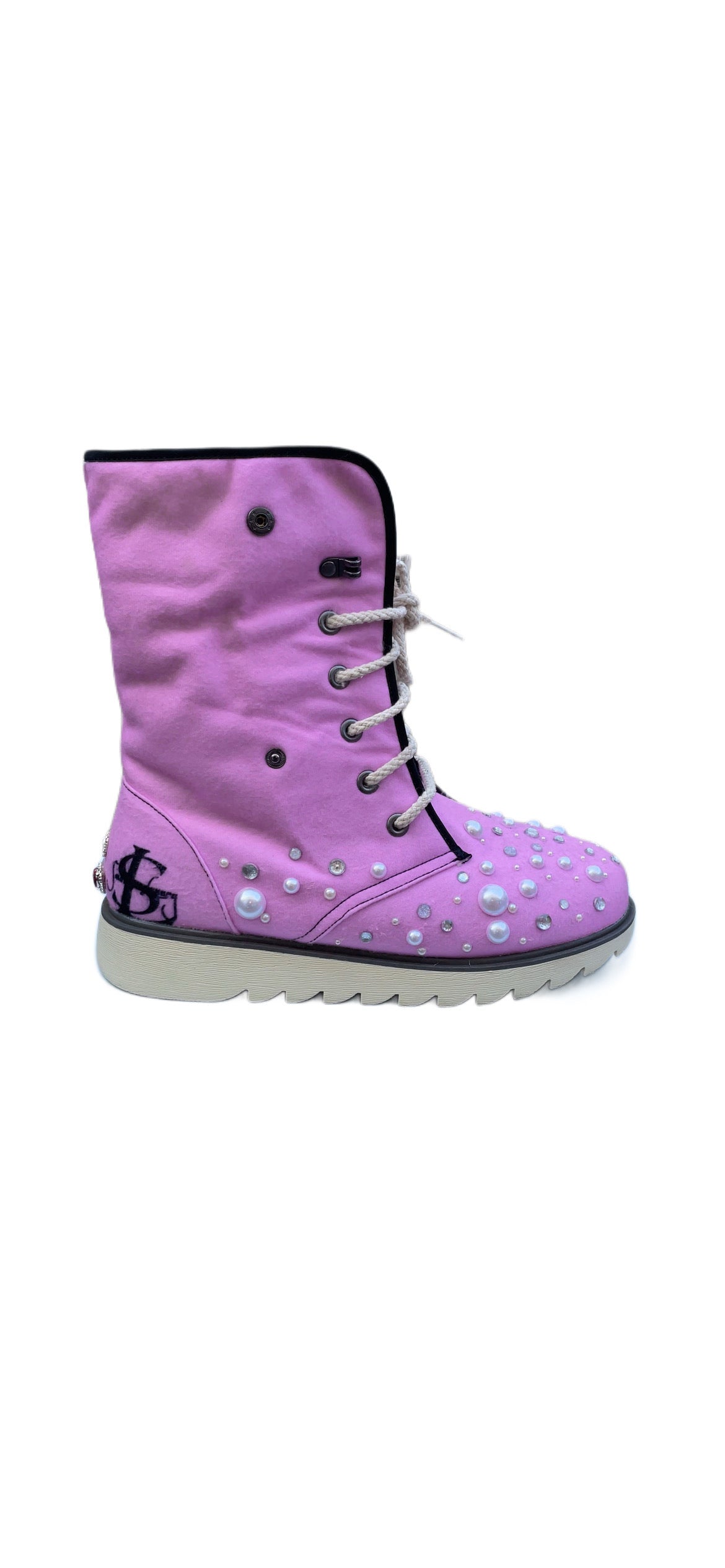 THEE LUXURY FUR BOOTS 'PINK PRINT'