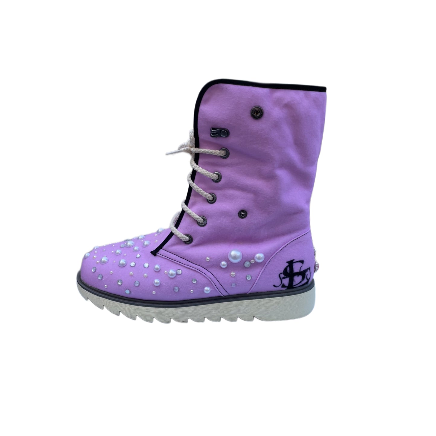 THEE LUXURY FUR BOOTS 'PINK PRINT'