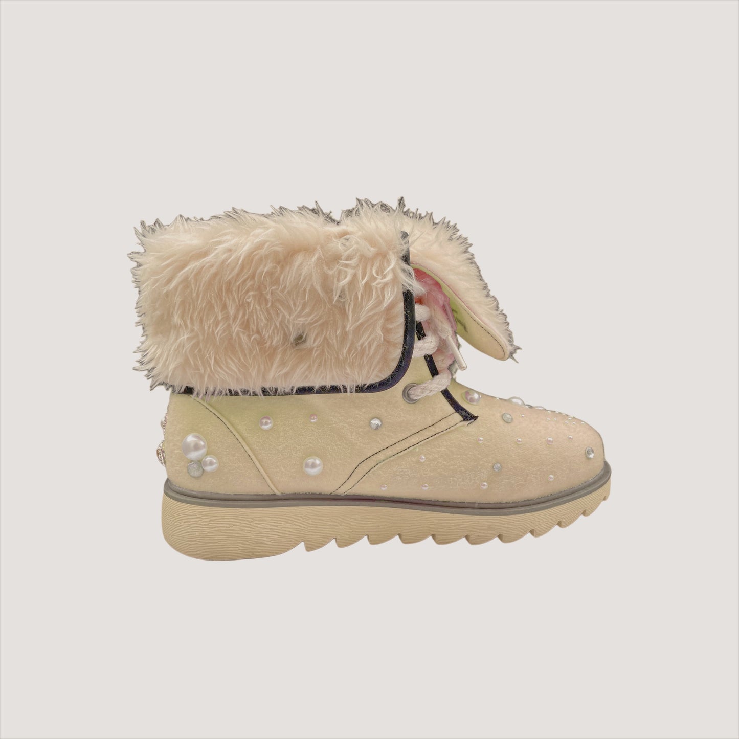 LUXURY FUR BOOTS ‘CHAMPAGNE’