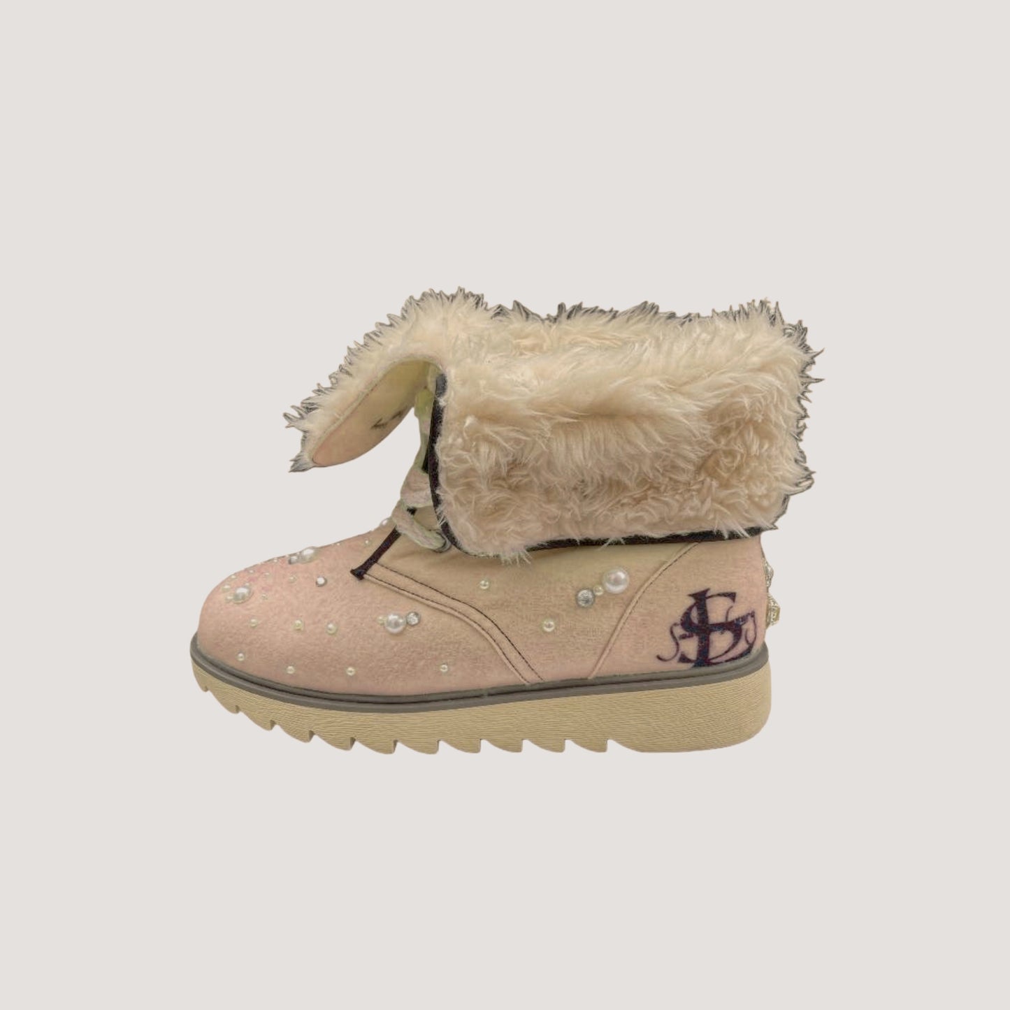 LUXURY FUR BOOTS ‘CHAMPAGNE’