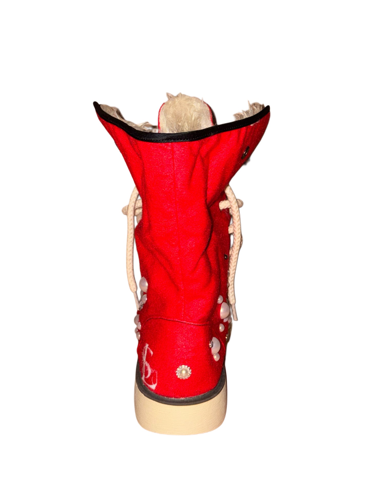 LUXURY FUR BOOTS ‘CRIMSON’