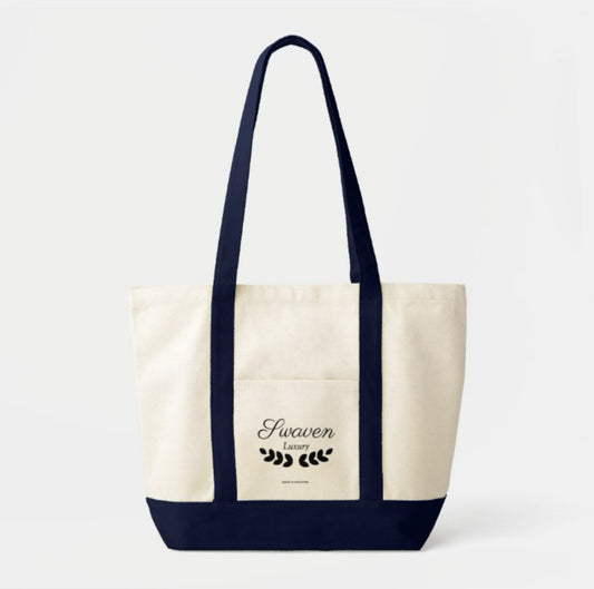 Swaven Two-Tone Tote Bag ‘Navy’