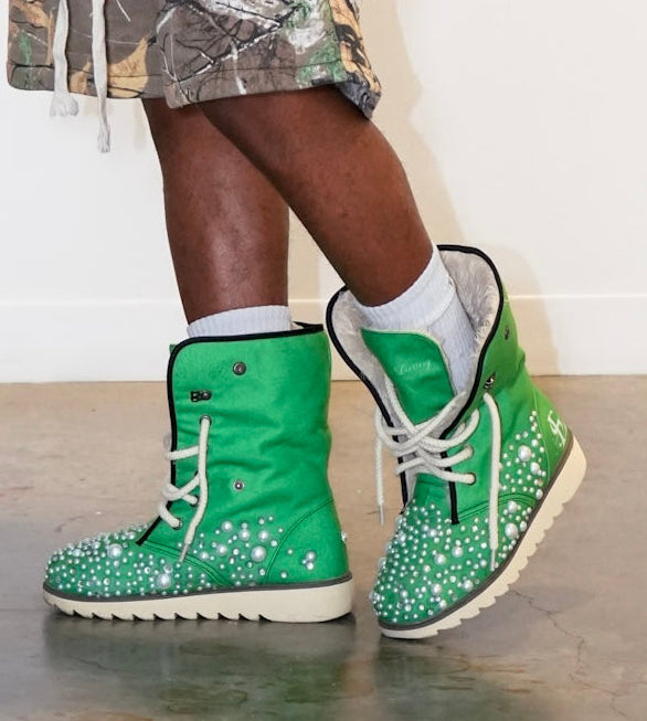 LUXURY FUR BOOTS ‘EVERGREEN’
