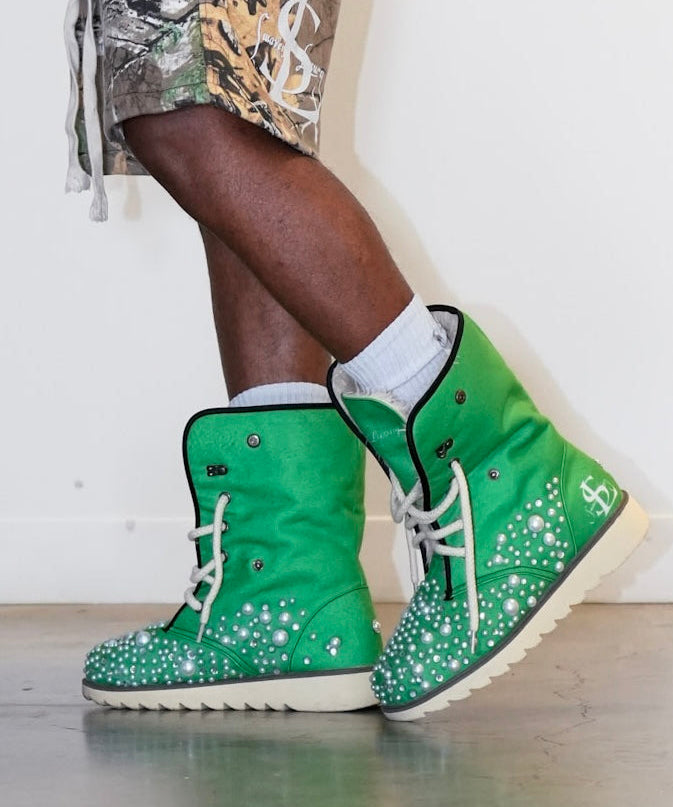 LUXURY FUR BOOTS ‘EVERGREEN’
