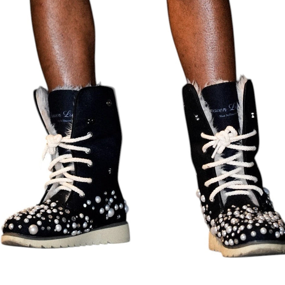 LUXURY FUR BOOTS ‘ONYX’