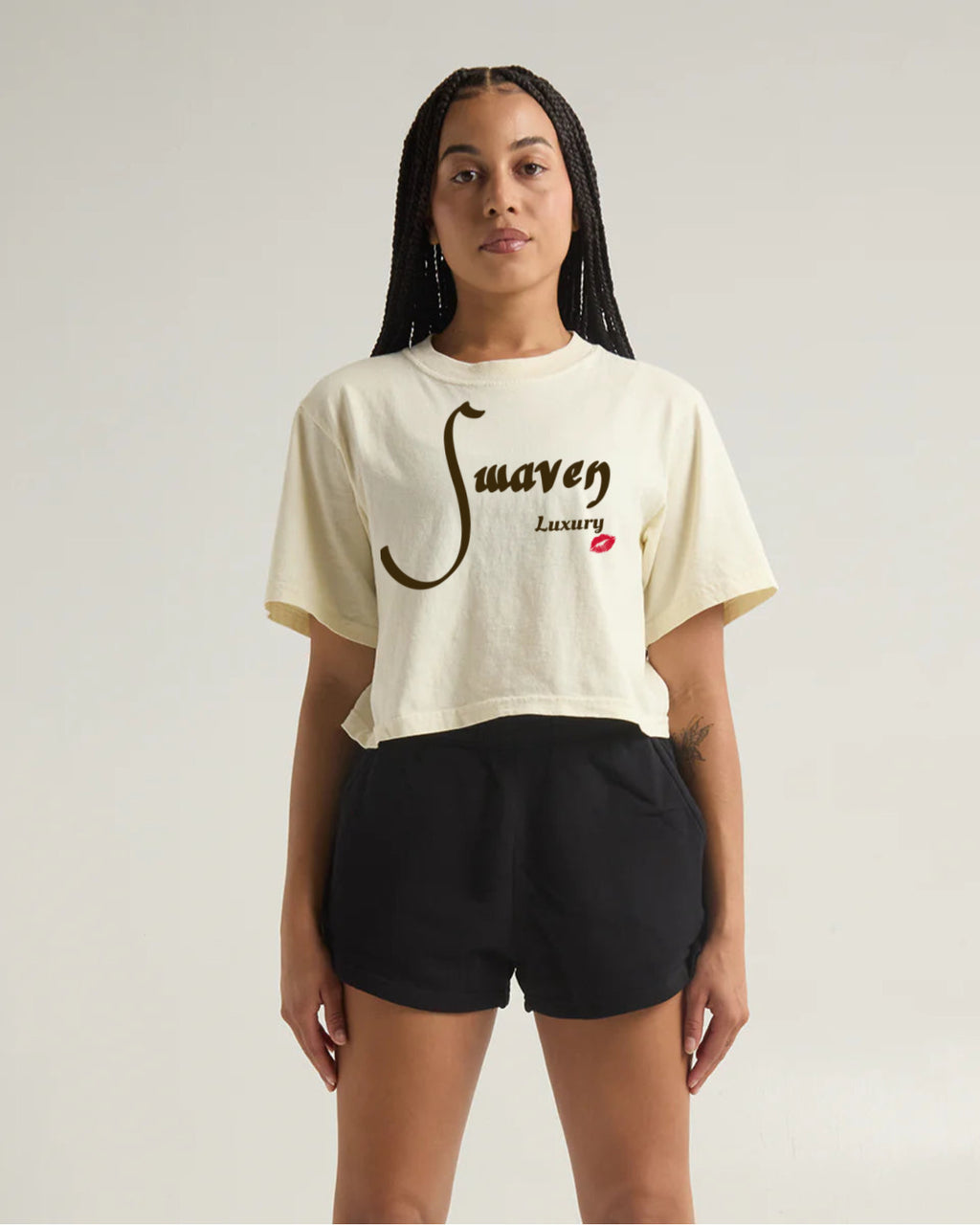 J Mulan Lux Crop Tee (W)