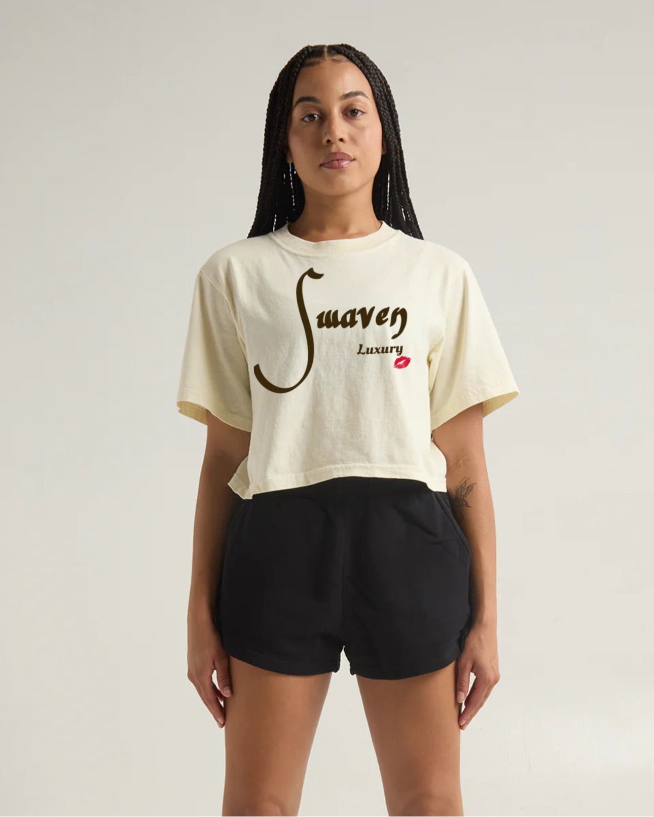 J Mulan Lux Crop Tee (W)
