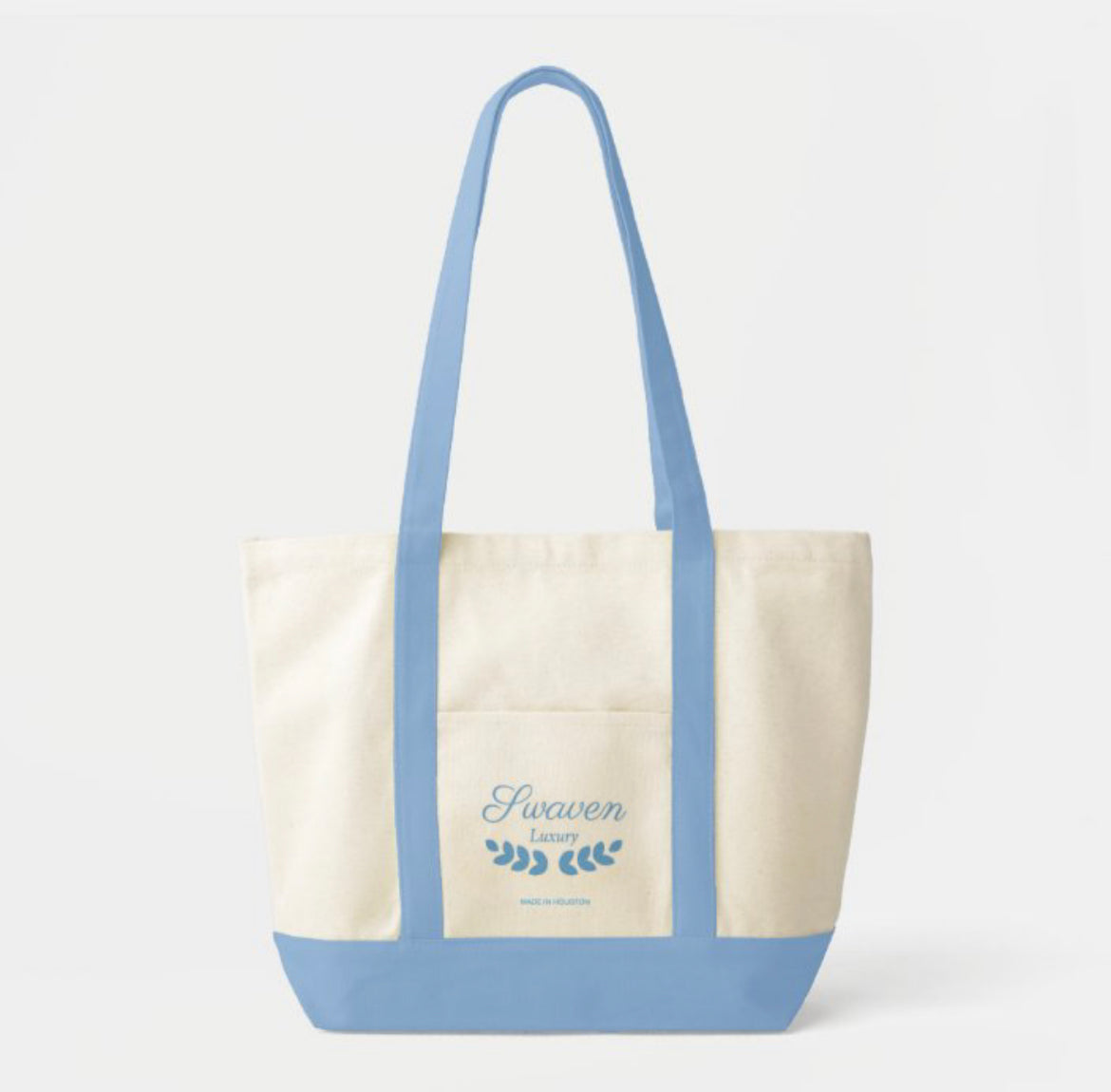 Swaven Two-Tone Tote Bag ‘Powder Blue’