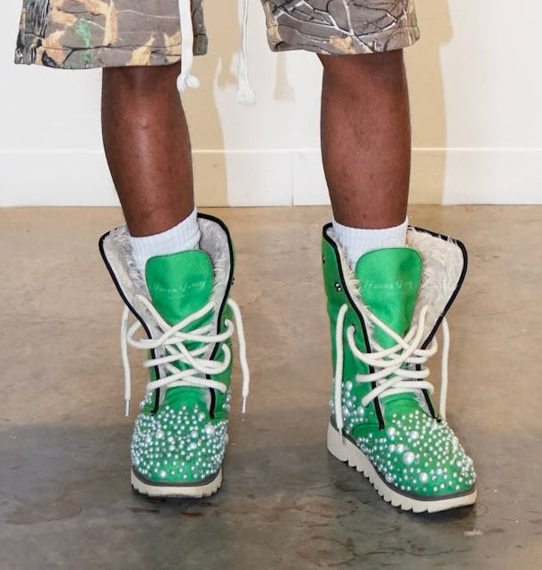 LUXURY FUR BOOTS ‘EVERGREEN’