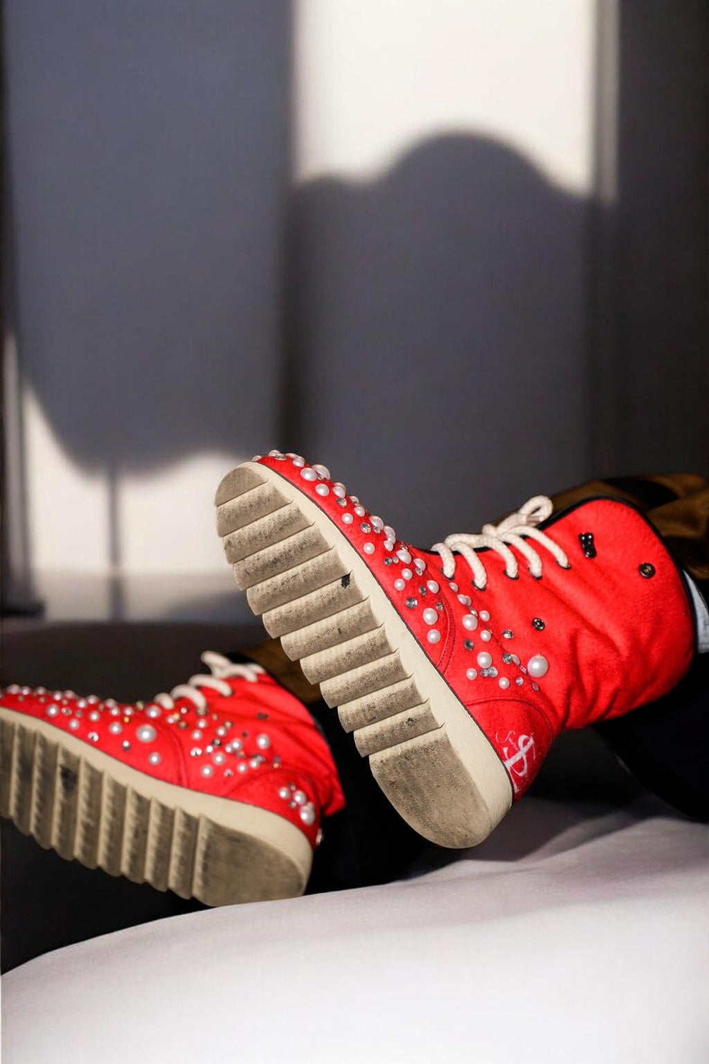 LUXURY FUR BOOTS ‘CRIMSON’