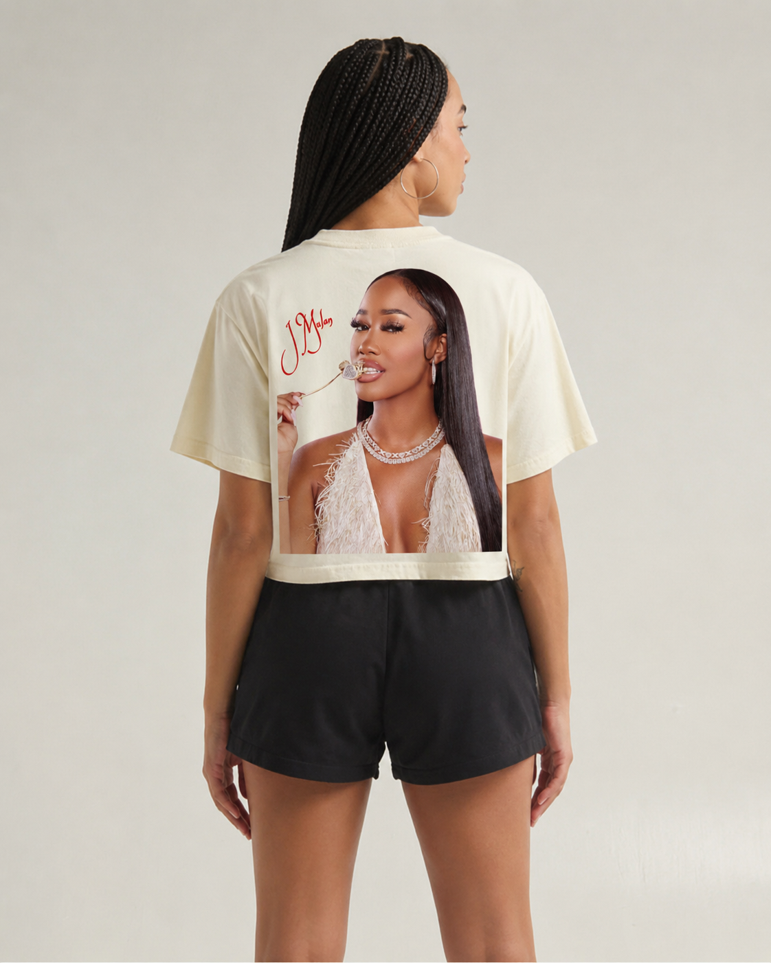 J Mulan Lux Crop Tee (W)